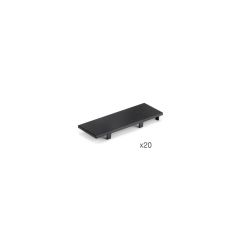 ZERO schwarz 20x Profil-Abdeckkappen