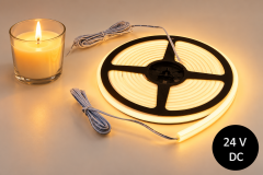 5m CANDLELIGHT LED-Schlauch 6x12mm 24V 2200K, beidseitig