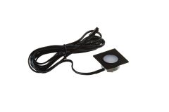 Mini-Einbauleuchte eckig 12V 3000K, 1,2W, 35/35mm matt-schwarz