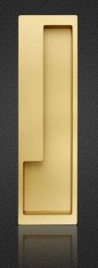 Muschelgriff L-Design gold rechts (LA=192)