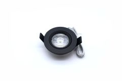 Einbauleuchte rund, 24V 3000K, 8W, schwarz