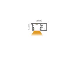 1,5m - Schubladen LED-Schiene schwarz matt 2700K