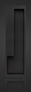 Muschelgriff L-Design schwarz matt rechts (LA=192) neu